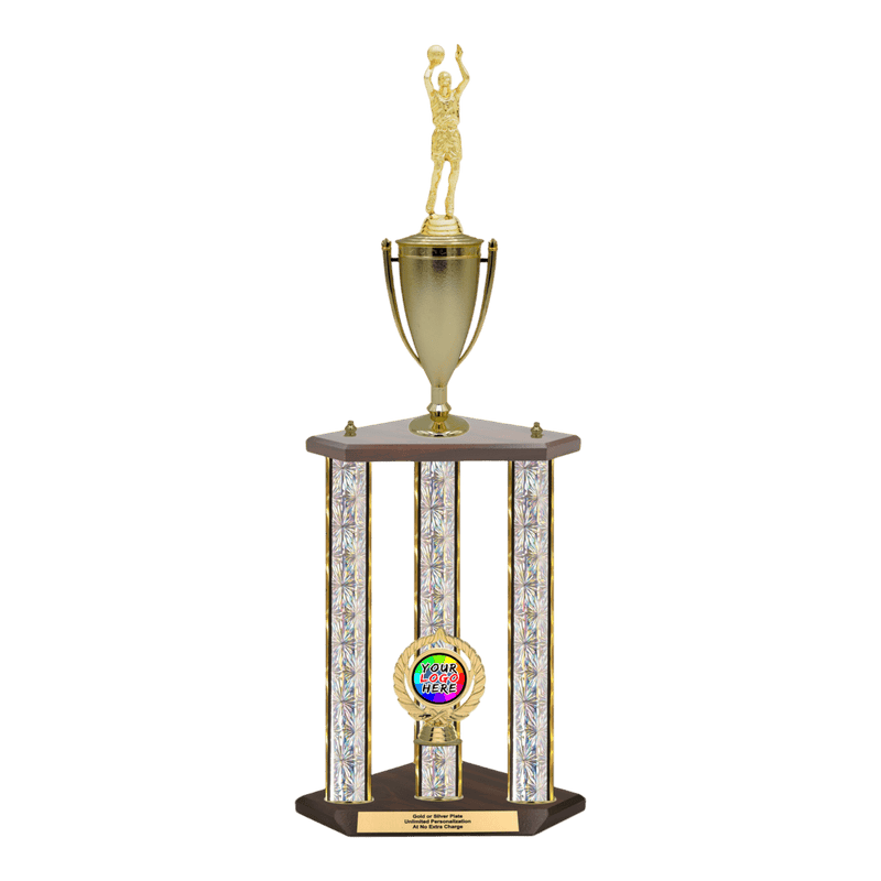 Custom Basketball 3 Post Trophy - Series 3505/2C17C - Anderson Trophy Co.