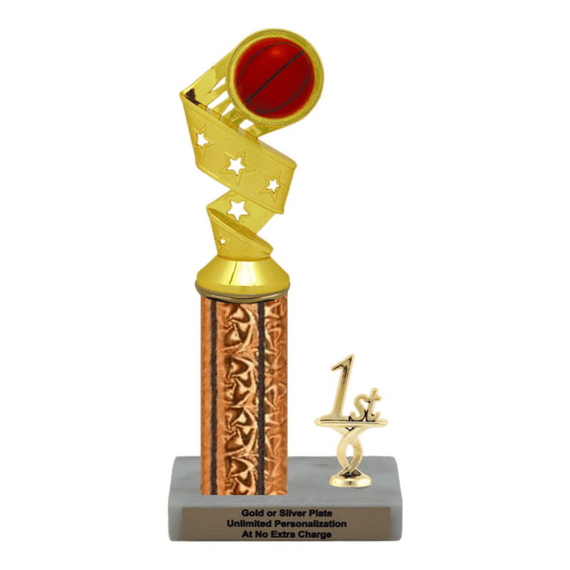 Custom Basketball Trophy - Type L Series 1RP91626 - Anderson Trophy Co.