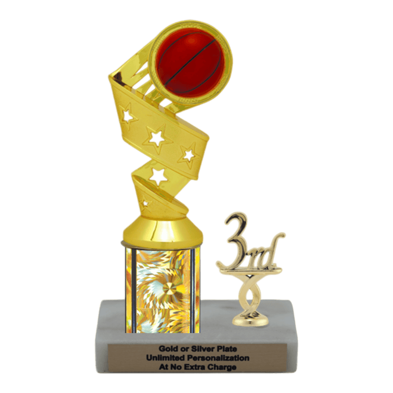 Custom Basketball Trophy - Type L Series 1RP91626 - Anderson Trophy Co.