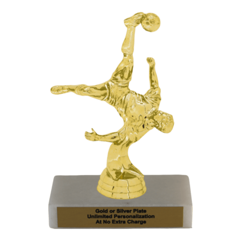 Custom Bicycle Kick Soccer Trophy - Type A Series 35017 - Anderson Trophy Co.