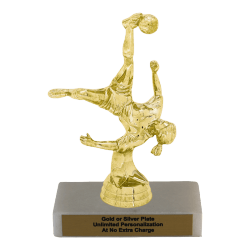 Custom Bicycle Kick Soccer Trophy - Type A Series 35017 - Anderson Trophy Co.