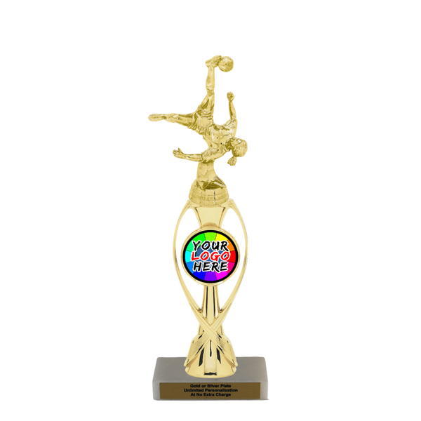 Custom Bicycle Kick Soccer Trophy - Type B Series 35017/36013 - Anderson Trophy Co.