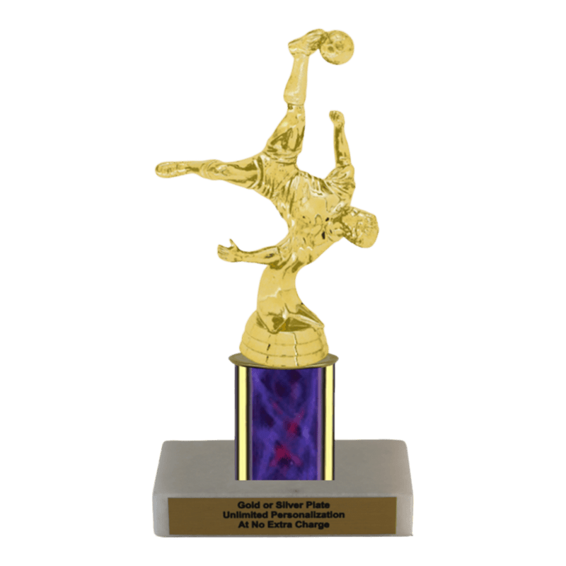 Custom Bicycle Kick Soccer Trophy - Type C Series 35017 - Anderson Trophy Co.