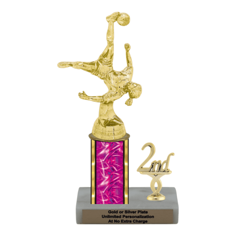 Custom Bicycle Kick Soccer Trophy - Type L Series 35017 - Anderson Trophy Co.