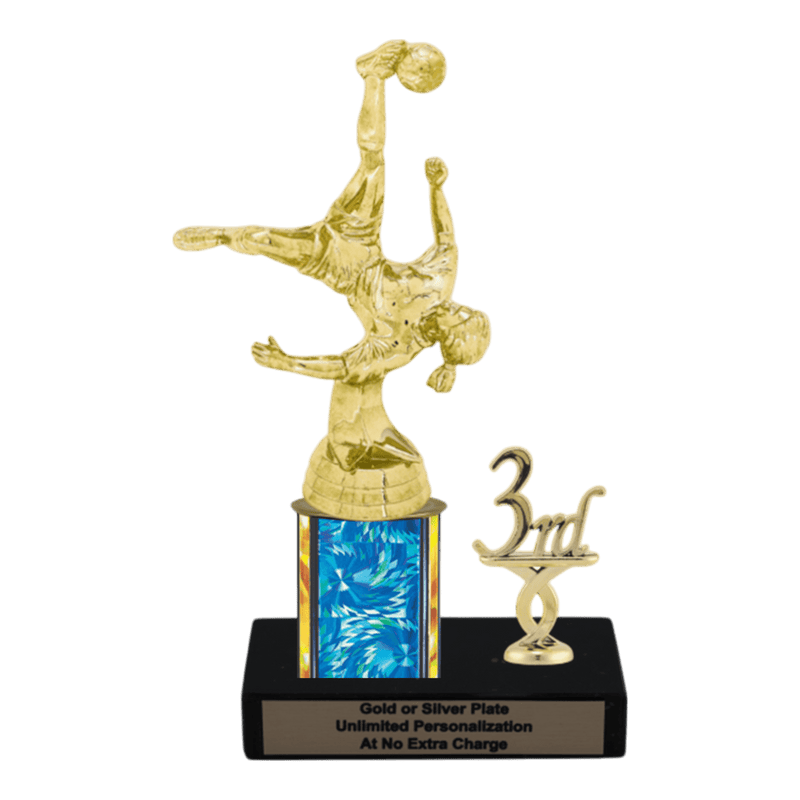 Custom Bicycle Kick Soccer Trophy - Type L Series 35017 - Anderson Trophy Co.