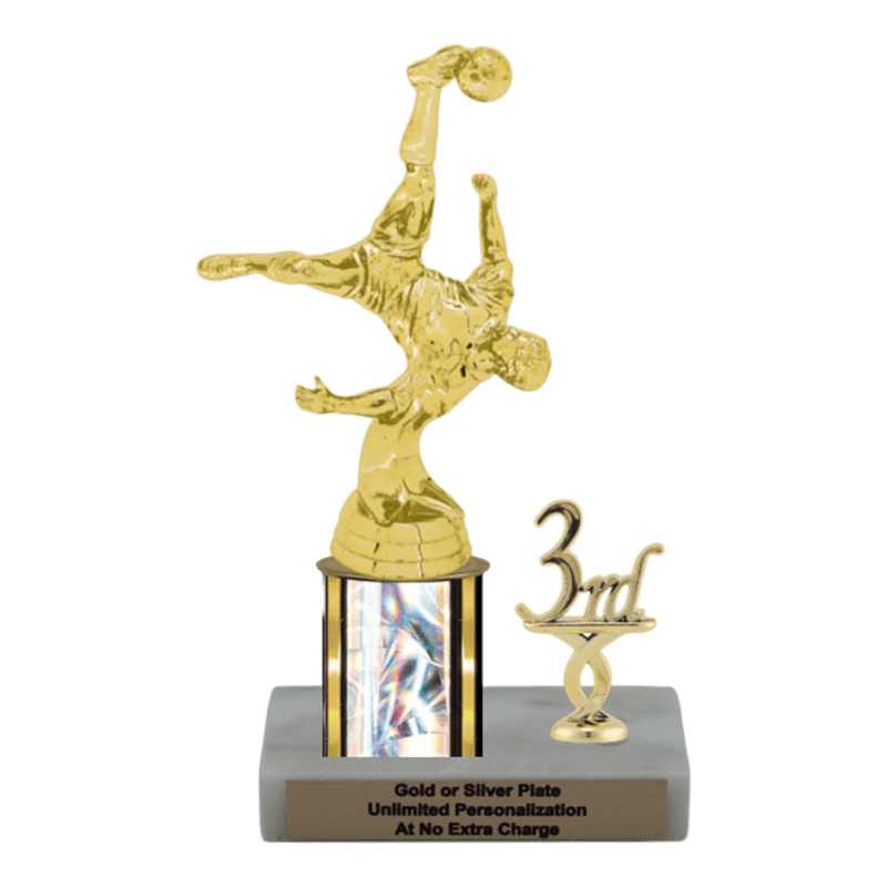 Custom Bicycle Kick Soccer Trophy - Type L Series 35017 - Anderson Trophy Co.