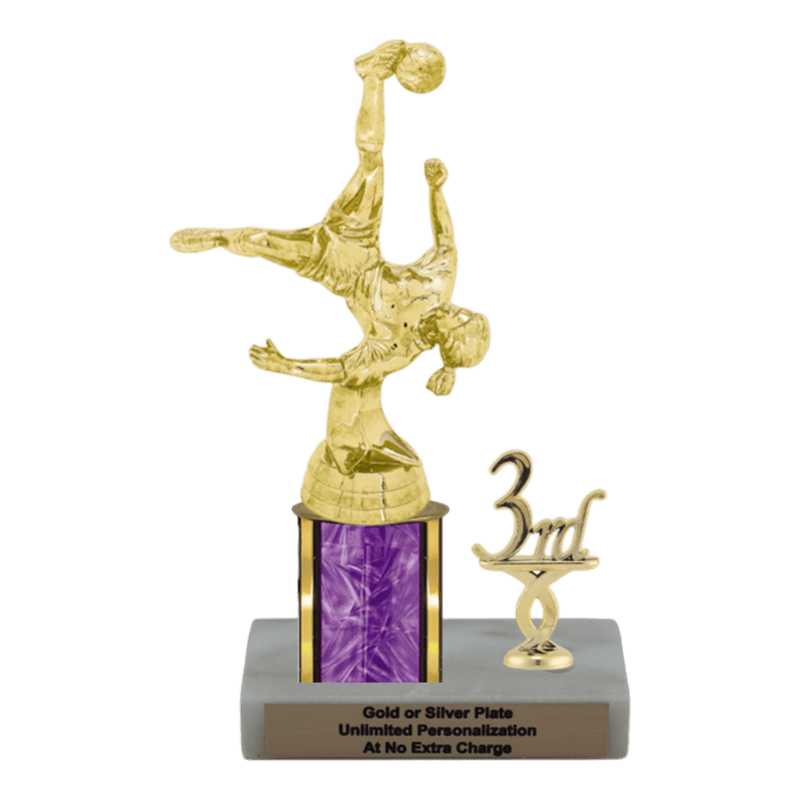 Custom Bicycle Kick Soccer Trophy - Type L Series 35017 - Anderson Trophy Co.