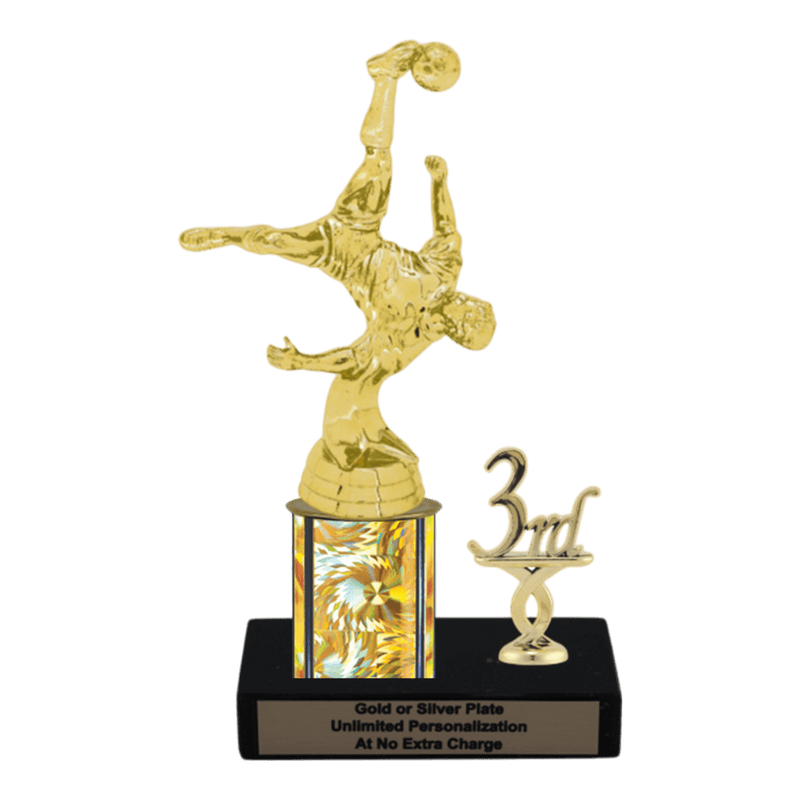 Custom Bicycle Kick Soccer Trophy - Type L Series 35017 - Anderson Trophy Co.