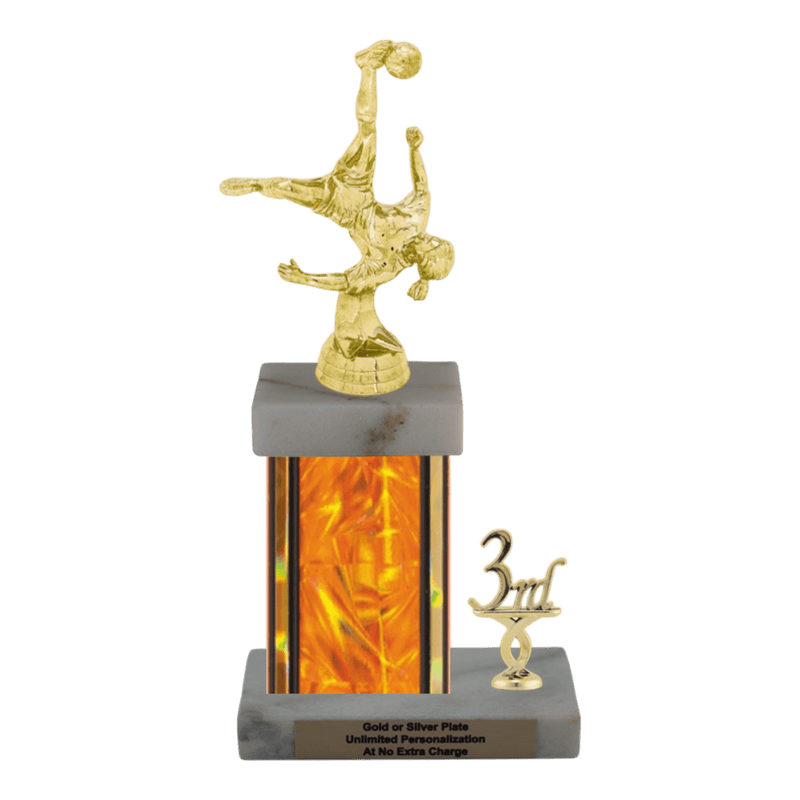 Custom Bicycle Kick Soccer Trophy - Type N Series 35017 - Anderson Trophy Co.