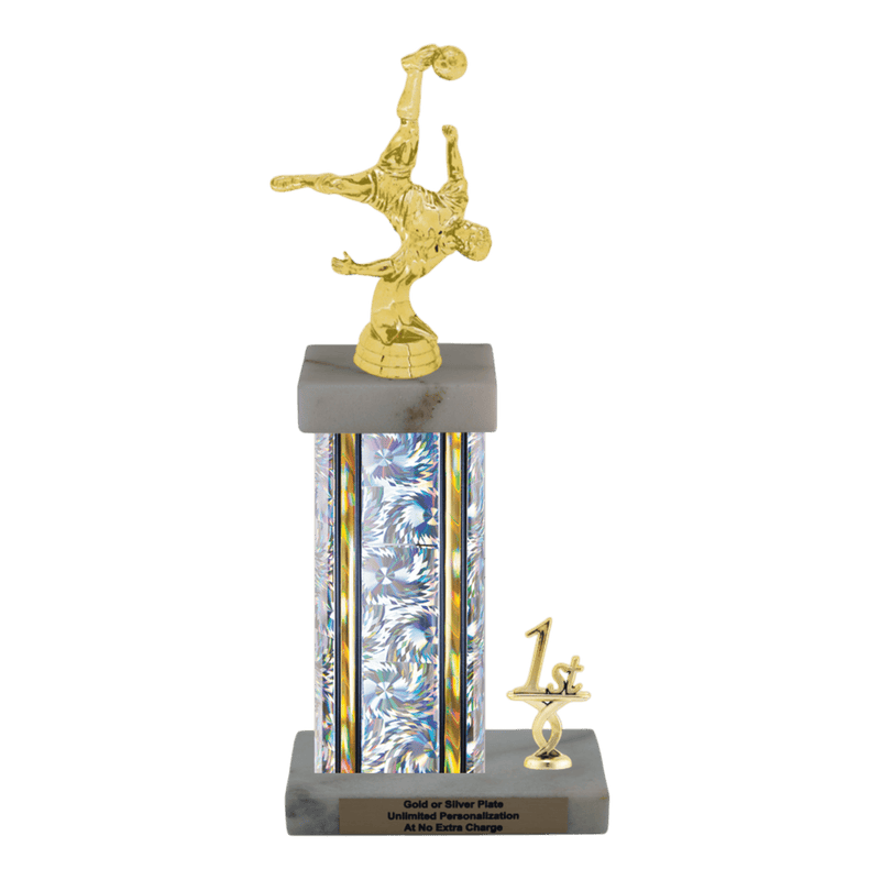 Custom Bicycle Kick Soccer Trophy - Type N Series 35017 - Anderson Trophy Co.