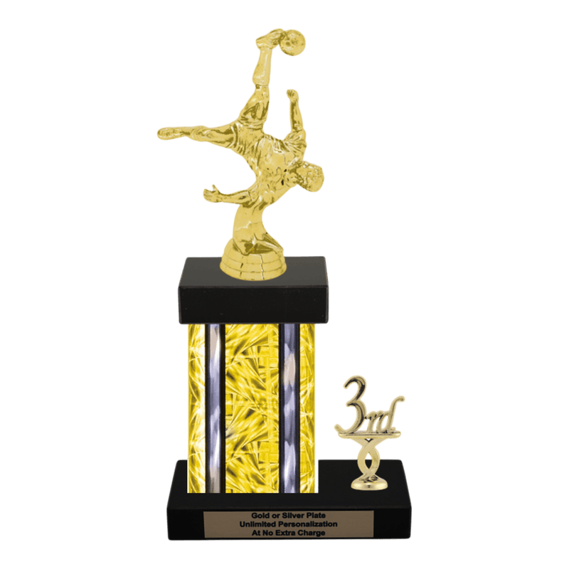 Custom Bicycle Kick Soccer Trophy - Type N Series 35017 - Anderson Trophy Co.