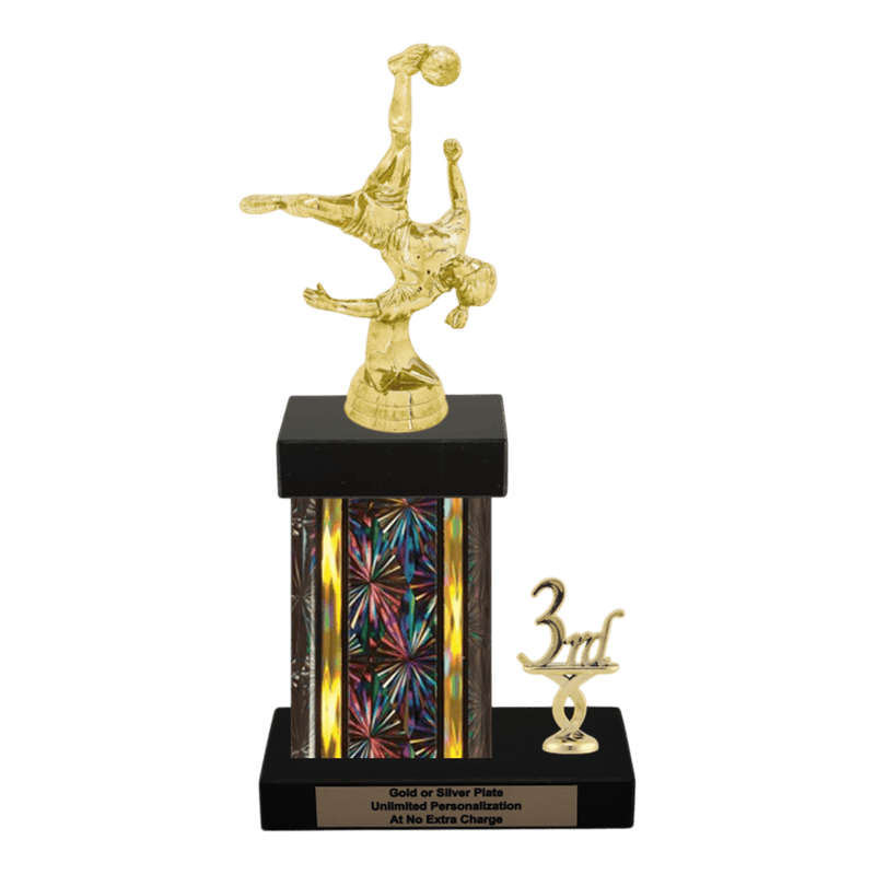 Custom Bicycle Kick Soccer Trophy - Type N Series 35017 - Anderson Trophy Co.