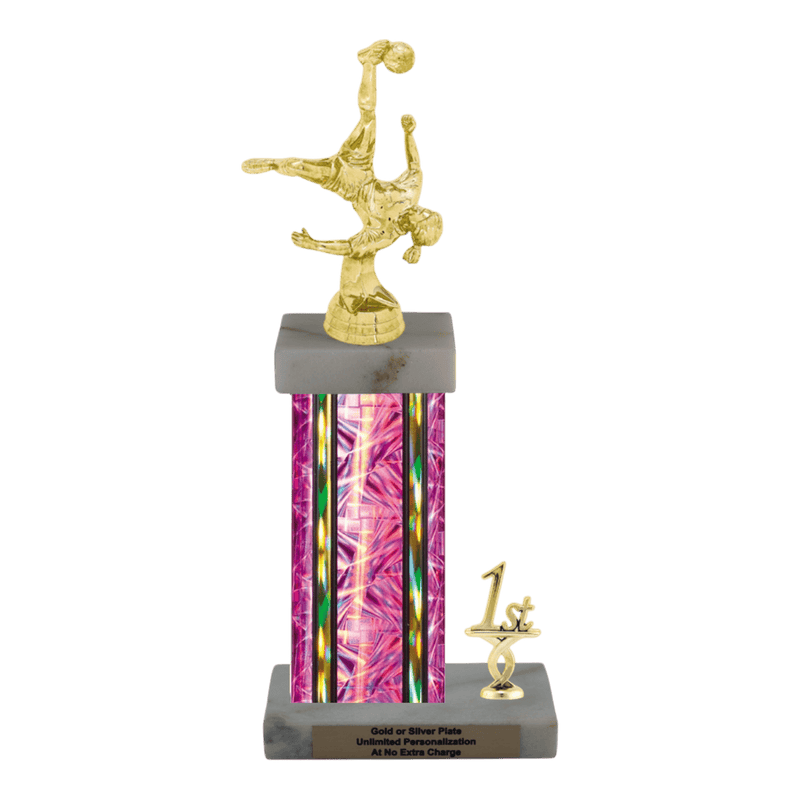 Custom Bicycle Kick Soccer Trophy - Type N Series 35017 - Anderson Trophy Co.