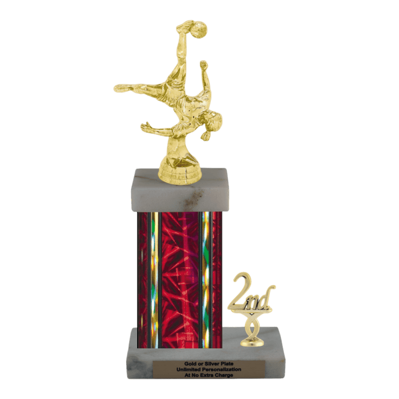 Custom Bicycle Kick Soccer Trophy - Type N Series 35017 - Anderson Trophy Co.