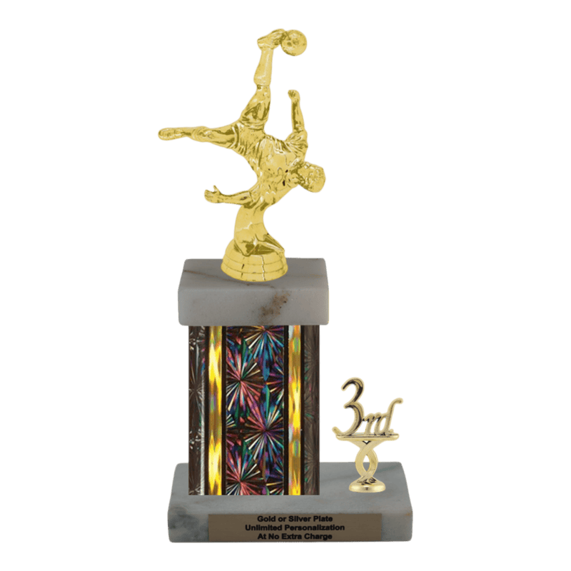 Custom Bicycle Kick Soccer Trophy - Type N Series 35017 - Anderson Trophy Co.