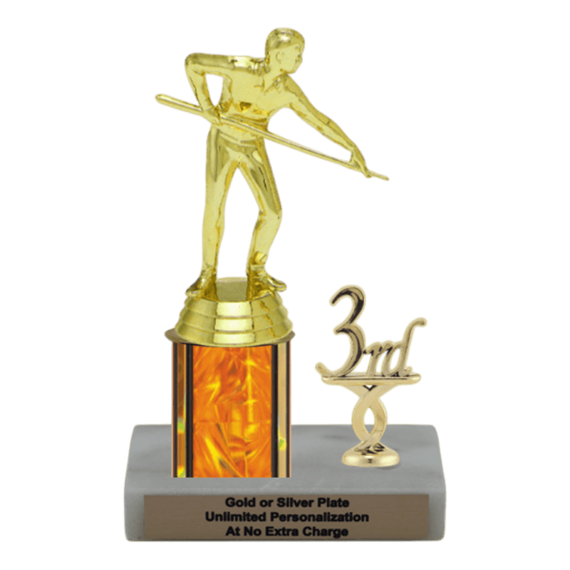 Custom Billiards Trophy - Type L Series 3407 - Anderson Trophy Co.