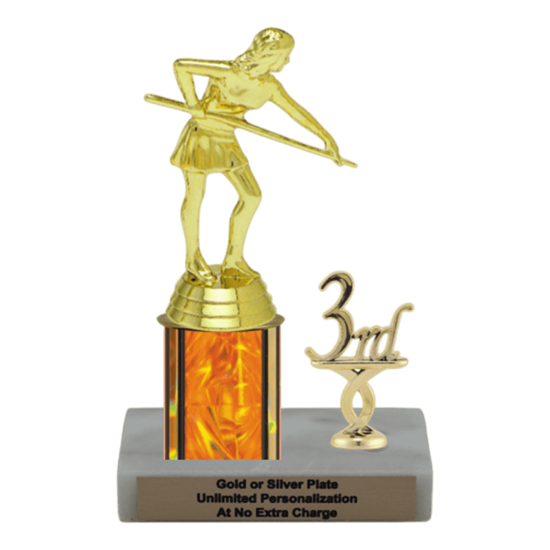 Custom Billiards Trophy - Type L Series 3407 - Anderson Trophy Co.