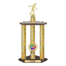 Custom Bowling 3 Post Trophy - Series 3551 - Anderson Trophy Co.