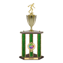 Custom Bowling 3 Post Trophy - Series 3551/2C17C - Anderson Trophy Co.
