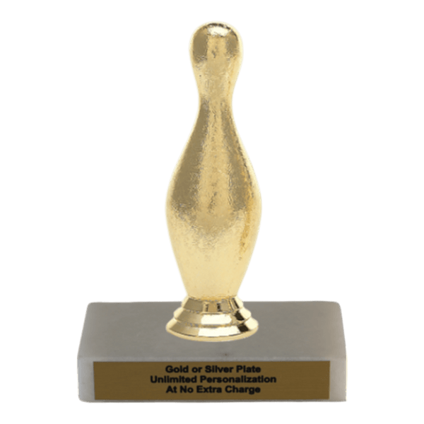 Custom Bowling Pin Trophy - Type A Series 3546 - Anderson Trophy Co.