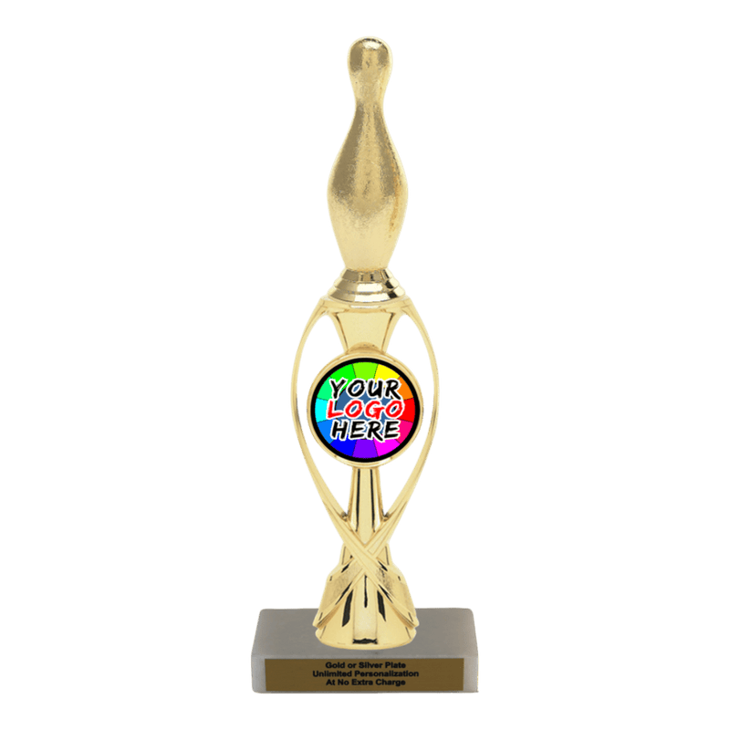 Custom Bowling Pin Trophy - Type B Series 3546/36013 - Anderson Trophy Co.