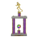Custom Football Runner 2 Post Trophy - Series 3500 - Anderson Trophy Co.