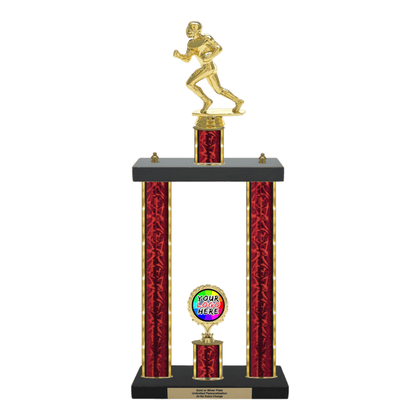 Custom Football Runner 2 Post Trophy - Series 3500 - Anderson Trophy Co.