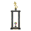 Custom Football Runner 2 Post Trophy - Series 3500 - Anderson Trophy Co.