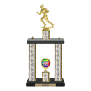 Custom Football Runner 2 Post Trophy - Series 3500 - Anderson Trophy Co.