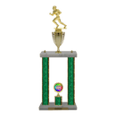 Custom Football Runner 2 Post Trophy - Series 3500/2C17B - Anderson Trophy Co.