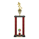 Custom Football Runner 2 Post Trophy - Series 3500/2C17B - Anderson Trophy Co.