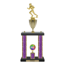 Custom Football Runner 2 Post Trophy - Series 3500/2C17B - Anderson Trophy Co.
