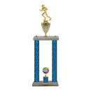Custom Football Runner 2 Post Trophy - Series 3500/2C17B - Anderson Trophy Co.