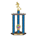 Custom Football Runner 3 Post Trophy - Series 3500 - Anderson Trophy Co.