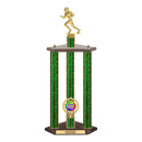 Custom Football Runner 3 Post Trophy - Series 3500 - Anderson Trophy Co.