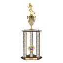 Custom Football Runner 3 Post Trophy - Series 3500/2C17C - Anderson Trophy Co.