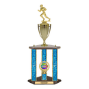 Custom Football Runner 3 Post Trophy - Series 3500/2C17C - Anderson Trophy Co.
