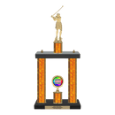 Custom Golf Swing 2 Post Trophy - Series 3621 - Anderson Trophy Co.