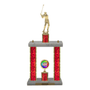 Custom Golf Swing 2 Post Trophy - Series 3621 - Anderson Trophy Co.