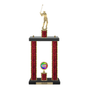 Custom Golf Swing 2 Post Trophy - Series 3621 - Anderson Trophy Co.