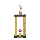 Custom Golf Swing 2 Post Trophy - Series 3621 - Anderson Trophy Co.