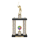 Custom Golf Swing 2 Post Trophy - Series 3621 - Anderson Trophy Co.