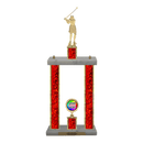 Custom Golf Swing 2 Post Trophy - Series 3621 - Anderson Trophy Co.