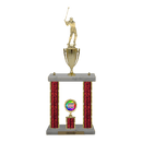 Custom Golf Swing 2 Post Trophy - Series 3621/2C17B - Anderson Trophy Co.