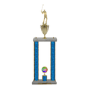 Custom Golf Swing 2 Post Trophy - Series 3621/2C17B - Anderson Trophy Co.