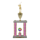 Custom Golf Swing 2 Post Trophy - Series 3621/2C17B - Anderson Trophy Co.