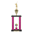 Custom Golf Swing 2 Post Trophy - Series 3621/2C17B - Anderson Trophy Co.