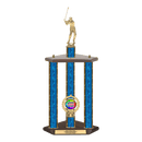 Custom Golf Swing 3 Post Trophy - Series 3621 - Anderson Trophy Co.