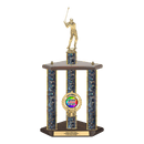 Custom Golf Swing 3 Post Trophy - Series 3621 - Anderson Trophy Co.