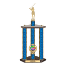 Custom Golf Swing 3 Post Trophy - Series 3621 - Anderson Trophy Co.